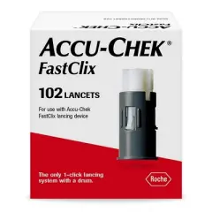 Accu-Chek FastClix Lancet for Lancing Device Needle Multiple Depth Settings 1 Box(s), 102 /Box