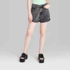 Women's Super-High Rise Rolled Cuff Jean Shorts - Wild Fable&trade;