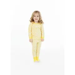 Sleep On It Infant/Toddler Girls Daisy Check Snug Fit 2-Piece Pajama Sleep Set With Matching Socks