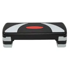 BalanceFrom Fitness Lightweight Portable Adjustable Height Workout Aerobic Stepper Step Platform Trainer with Raisers, Gray/Black