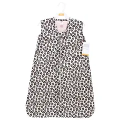 Hudson Baby Infant Girl Plush Faux Fur Sleeping Bag, Wearable Blanket, Leopard Pink