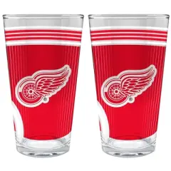 NHL Detroit Red Wings 2pc Pint Glass Set