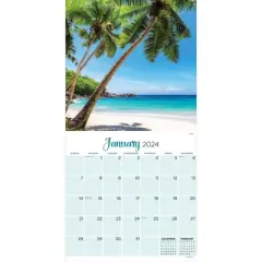 TF Publishing 2024 Wall Calendar 12"x12" Tropical Beaches