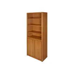 70" Bookcase with Lower Doors Brown - Martin Furniture