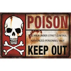 Halloween Express  17 x 11 in Poison - Keep Out Halloween Sign