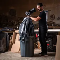 Plasticplace 20-30 Gallon Trash Bags, 1.6 Mil, Black (100 Count)