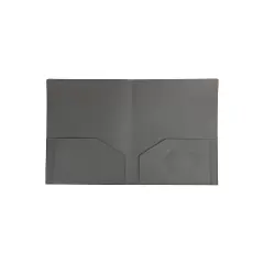JAM Paper Heavy Duty 2-Pocket School Folders Grey 6/Pack (383HGYA)