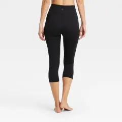Women's Contour Power Waist High-Rise Capri Leggings 20" - All in Motion&trade; Black