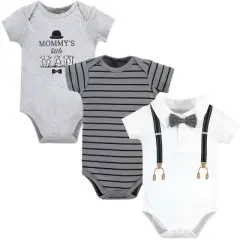 Little Treasure Baby Boy Cotton Bodysuits 3pk, Mommys Man