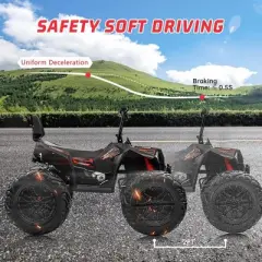 Kids ATV,  24V Ride on Car 4WD Quad Electric Vehicle, 4x80W Powerful Engine