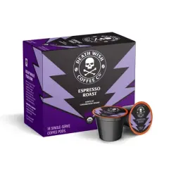 Death Wish Coffee Espresso Roast Single Serve Pods - 18ct