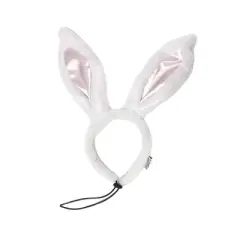 Midlee White Bunny Ears for Dogs with Tail