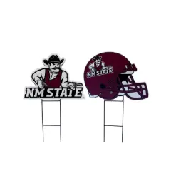 NCAA New Mexico State Aggies 2pk Logo and Helmet Garden Stake Set