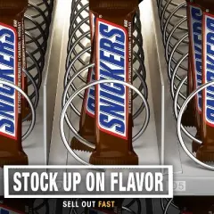 Snickers 12Pack Full Size Single Chocolate Candy Bar 1.86oz Each Bulk Packaging