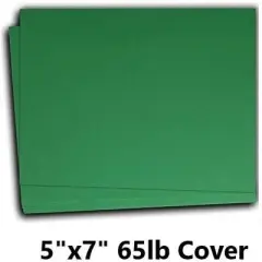 Hamilco Colored Scrapbook Cardstock Paper 5x7 Card Stock Paper 65 lb Cover 100 Pack (Brilliant Green)