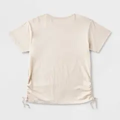 Girls' Disney Minnie Mouse Adaptive Short Sleeve Graphic T-Shirt - Beige