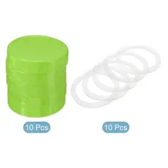 Unique Bargains Wide Mouth Plastic Mason Jar Lids with Silicone Sealing Ring 10 Pcs