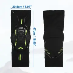 Unique Bargains 2pcs Compression Knee Braces EVA Padded Leg Sleeves Nylon Black Size 2XL