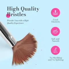 MelodySusie Acrylic Nail Brush Set (3Pcs) - Blue, #8/#10/#14