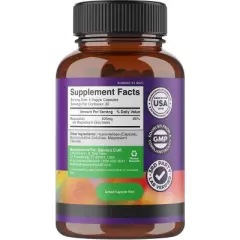 Magnesium Glycinate Capsules, Magnesium Supplement for Calming Sleep + Muscle Bone & Nerve Support, Nature's Craft, 120 or 180ct