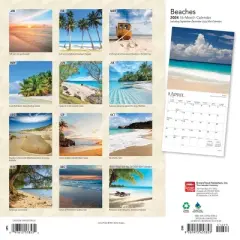 Browntrout 2024 Wall Calendar 12"x12" Beaches