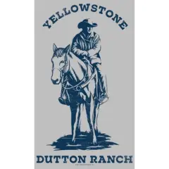 Women's Yellowstone Blue John Dutton Riding Horse on Ranch T-Shirt