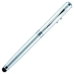 Monteverde 4-in-1 Multifunction Laser/Stylus/Flashlight/Ballpoint Pen Medium Point Silver (MV73423)