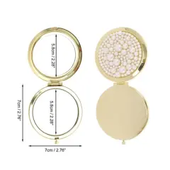 Unique Bargains Round Double-sided Makeup Mirror 1 Pc