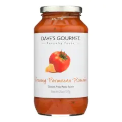 Dave's Gourmet Creamy Parmesan Romano Sauce - Case of 6/25 oz
