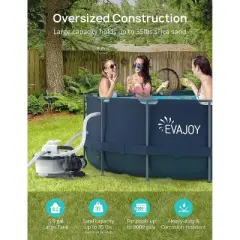 EVAJOY Sand Filter Pool Pump 2000GPH for Above Ground Swimming Pool
