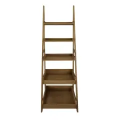 74" 5 Shelf Ladder Bookcase Alpine Gray - Flora Home