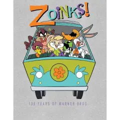 WB 100: Looney Tunes Mashups Looney Gang Crew Neck Short Sleeve Athletic Heather Women's Night Shirt