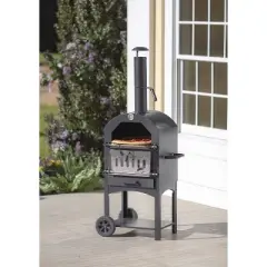 Evergreen Charcoal Grill/Oven- 25.39 x 61.42 x 19.68 Inches Outdoor Safe and Weather Resistant for Outdoor Dining and Heating