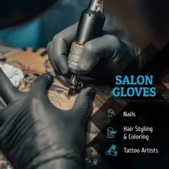 Hand-E Black Nitrile Gloves, Perfect for Cleaning & Cooking - 200 Pack