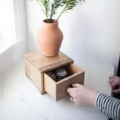 Natural Wood Decorative Drawer - Foreside Home & Garden