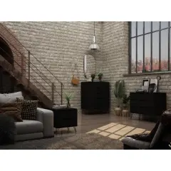 3pc Rockefeller Dresser and Nightstand Set - Manhattan Comfort