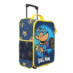 Dog Man Character Print Blue 18" Soft-Sided Youth Luggage
