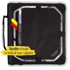 Five Star 2" 3-Ring Zipper Binders Black/Gray (29052IT8)