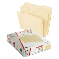 Pendaflex Essentials File Folders 1/3 Cut Top Tab Letter Manila 100/Box 75213