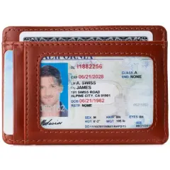 Alpine Swiss Dermot Mens RFID Safe Money Clip Front Pocket Wallet Leather Comes in Gift Box