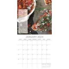 The Gifted Stationery 2024 Square Wall Calendar, From Garden to Kitchen, 16-Month Food Theme with 180 Reminder Stickers (12x12 In)