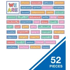 Carson Dellosa Education We Stick Together Motivational Pre-punched Bulletin Board Set, Grade K-8 (52 pieces)