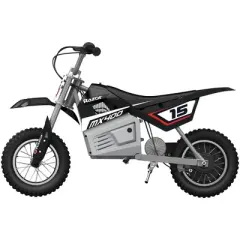 Razor MX400 Dirt Rocket Kids Ride On 24V Electric Toy Motocross Motorcycle Dirt Bike, Speed 14 MPH, for Kids Ages 13+ or 140 Pounds Max Weight, Black