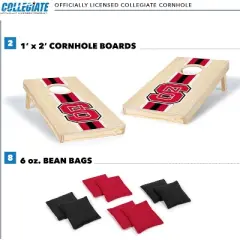 NCAA North Carolina State Wolfpack 1'x2' Wood Cornhole Set