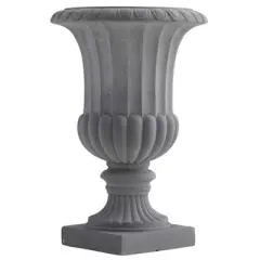 Nearly Natural 16.5-in Decorative Gray Urn