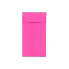 JAM Paper #7 Coin Business Colored Envelopes 3.5 x 6.5 Ultra Fuchsia Pink 25/Pack (1526767)