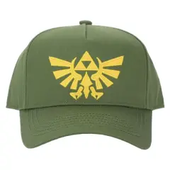 The Legend of Zelda Embroidered Hyrule Kingdom Logo Green Adjustable Baseball Hat