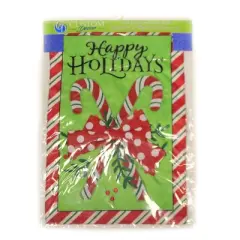 Home & Garden Candy Cane Applique Flag  -  One Garden Flag 18 Inches -  Double Sided  -  4513Fm  -  Polyester  -  Green