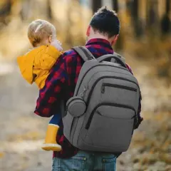 Itopfox Multi-Function Baby Diaper Backpack with Portable Changing Pad, Pacifier Holder, USB Charging Port, Ideal for Moms and Dads