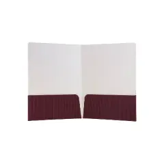 JAM Paper Corrugated Two-Pocket Fluted Folders Burgundy 6/Pack (87497D) 